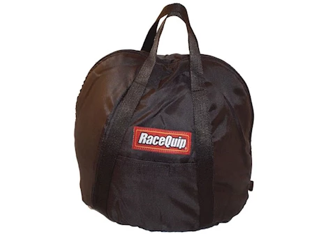 Racequip HEAVY DUTY OVERSIZE FLEECE LINED ZIPPERED HELMET BAG; BLACK