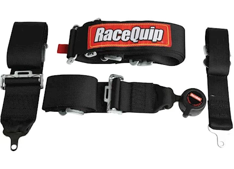 Racequip CAMLOCK 5 POINT AUTO RACING HARNESS SET; PULL-DOWN LAP; SFI 16.1 SEAT BELT SET; BLACK