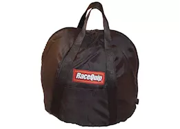 Racequip Heavy duty oversize fleece lined zippered helmet bag; black