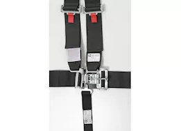 Racequip Latch & link 4 point v belt auto racing harness set; sfi 16.1 seat belt set; black