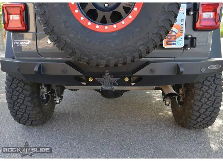 Rock Slide Engineering 18-c wrangler jl 2-4 door rigid rear bumper / no tire carrier black