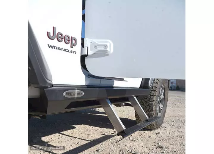 Rock Slide Engineering 24 jeep wrangler jl 2dr side step sliders; drivers side sub part