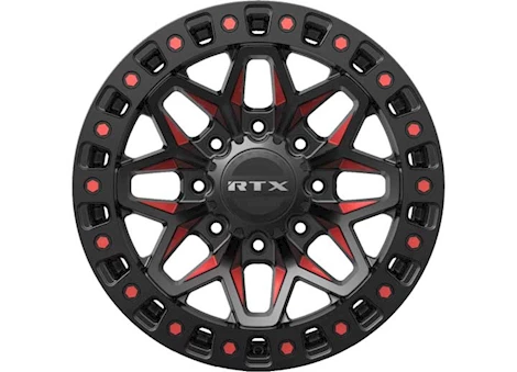 RTX Wheels ZION 18X9 8X180 ET20 CB125.1 GLOSS BLACK MILLED RED