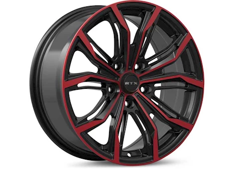 RTX Wheels BLACK WIDOW 18X8 5X114.3 ET42 CB73.1 GLOSS BLACK MACHINED RED