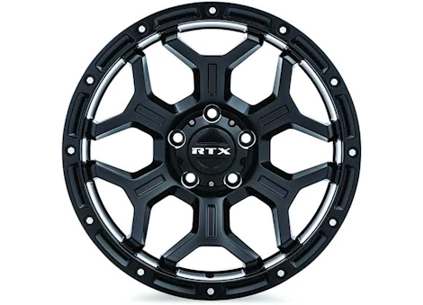 RTX Wheels GOLIATH 17X9 6X139.7 ET0 CB106.1 SATIN BLACK MILLED RIVETS