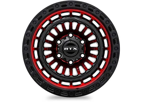 RTX Wheels MOAB 17X9 5X127 ET-15 CB71.5 GLOSS BLACK MACHINED RED