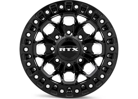 RTX Wheels ZION 17X9 8X180 ET20 CB125.1 GLOSS BLACK MILLED RIVET