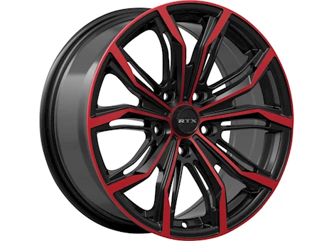 RTX Wheels Black widow 18x8 5x114.3 et42 cb73.1 gloss black machined red Main Image