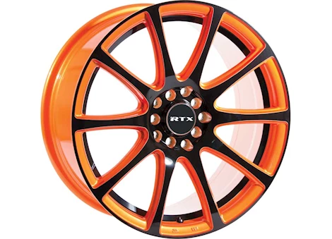 RTX Wheels Blaze 17x7.5 5x100/114.3 et42 cb73.1 orange with black spoke Main Image