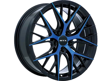 RTX Wheels VALKYRIE 18X8 5X114.3 ET40 CB73.1 GLOSS BLACK MACHINED BLUE