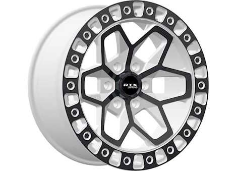 RTX Wheels Zion 17x9 5x127 et-15 cb71.5 gloss white with black spoke Main Image