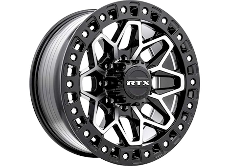 RTX Wheels Zion 20x9 8x180 et20 cb125.1 gloss black machined Main Image