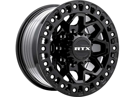 RTX Wheels ZION 17X9 8X180 ET20 CB125.1 GLOSS BLACK MILLED RIVET