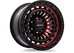 RTX Wheels Moab 17x9 5x127 et-15 cb71.5 gloss black machined red