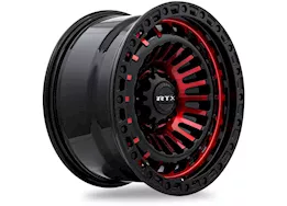 RTX Wheels Moab 17x9 5x127 et-15 cb71.5 gloss black machined red