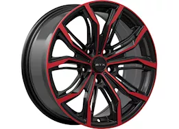 RTX Wheels Black widow 18x8 5x114.3 et42 cb73.1 gloss black machined red