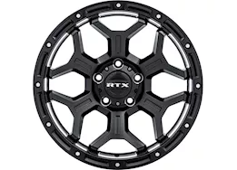 RTX Wheels Goliath 17x9 6x139.7 et0 cb106.1 satin black milled rivets