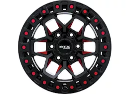 RTX Wheels Zion 17x9 5x127 et-15 cb71.5 gloss black milled red