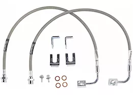 Rubicon Express Jk front brake line set 20 inch stainless steel 07-18 jeep wrangler jk