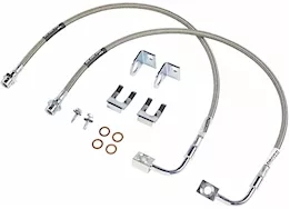 Rubicon Express Jk front brake line set 20 inch stainless steel 07-18 jeep wrangler jk