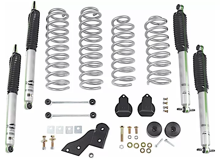 Rubicon Express 07-18 wrangler jk 4dr 2.5 in suspension lift kit standard springs w/ monotube shocks