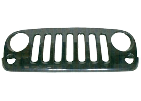 Sherman Parts CAPA GRILLE ASSY MATTE BLACK; PTM JEEP WRANGLER 07-17