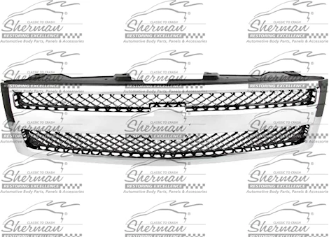 Sherman Parts CAPA GRILLE ASSY FACTORY INSTALLED; CHROME CHEVROLET SILVERADO 1500 07-11