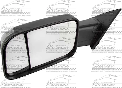 Sherman Parts LH MIRROR OTR REAR VIEW W/TOWING PKG; W/O BLIND SPOT DETECTION; BLACK TRIM RAM 1500 19-C