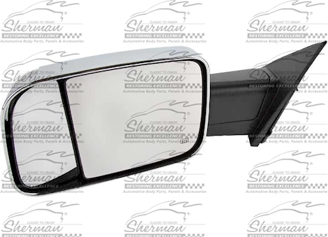 Sherman Parts LH MIRROR OTR REAR VIEW W/TOWING PKG; W/O BLIND SPOT DETECTION; CHROME TRIM RAM 1500 19-20