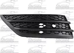 Sherman Parts Lh front bumper insert w/parking sensors; outer grille honda pilot 16-18