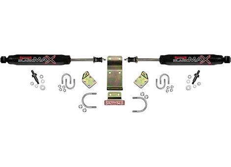 Skyjacker Suspension 07-18 REPLACEMENT STEERING STABILIZER, DUAL FRONT, BLACK W/BT