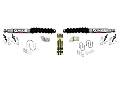 Skyjacker Suspension DUAL STABILIZER KIT, SILVER W/ BLACK BOOTS