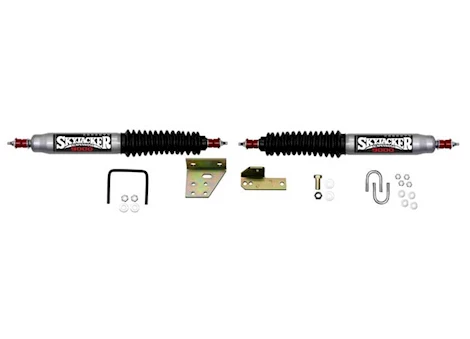 Skyjacker Suspension DUAL STABILIZER KIT, SILVER W/ BLACK BOOTS