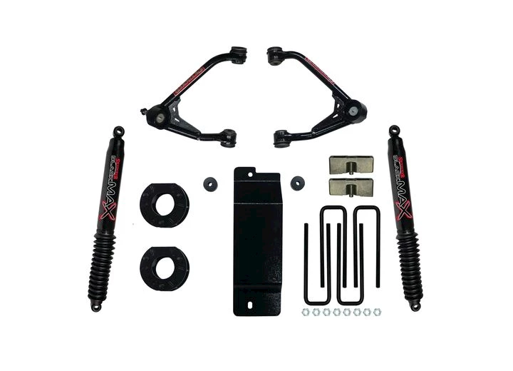 Skyjacker Suspension 07-13 1500 SIERRA/SILV 3.5-4IN UPPER A-ARMLIFT KIT W/BLACK MAX B8500 REAR SHOCK