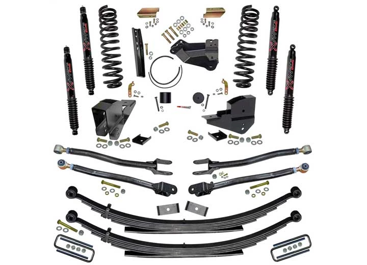 Skyjacker Suspension 23-c ford f250/f350 sd diesel 4 in lift kit w/ coils, leafs, 4-link conversion & Main Image