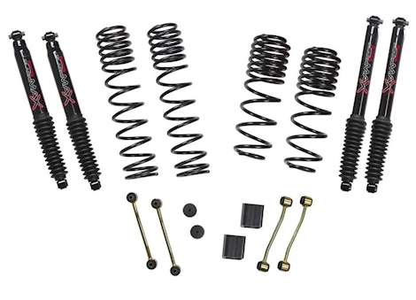 Skyjacker Suspension 18-C JEEP WRANGLER JL 2-2.5" LIFT DUAL RATE LONG TRAVEL SPRGS INC (4) BLACK MAX SHOCKS