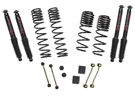 Skyjacker Suspension 18-C JEEP WRANGLER RUBICON JL 2-2.5" LIFT DUAL RATE LONG TRAVEL SPRGS INC (4) BLACK MAX SHOCKS