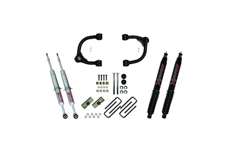 Skyjacker Suspension 05-15 TACOMA PRERUNNER 3IN UPPER A-ARM,STRUT,REAR BLOCKS&BLACK MAX SHOCK