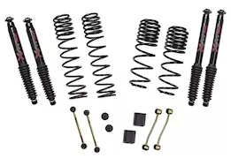 Skyjacker Suspension 18-c jeep wrangler jl 2-2.5" lift dual rate long travel sprgs inc (4) black max shocks