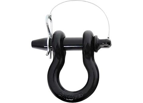 Smittybilt 3/4in quick disconnect d-ring shackle; 4.5 ton rating; black Main Image