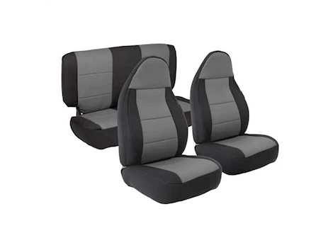Smittybilt 03-06 jeep tj neoprene seat cover set front/rear - charcoal Main Image