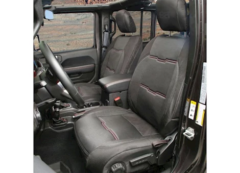 Smittybilt 18-c wrangler jl; 20-c gladiator jt gen2 neoprene front/rear seat cover; black/black Main Image