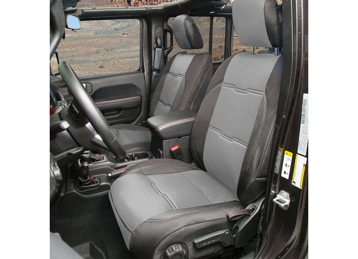 Smittybilt 20-c gladiator jt gen2 neoprene front/rear seat cover; charcoal/black Main Image