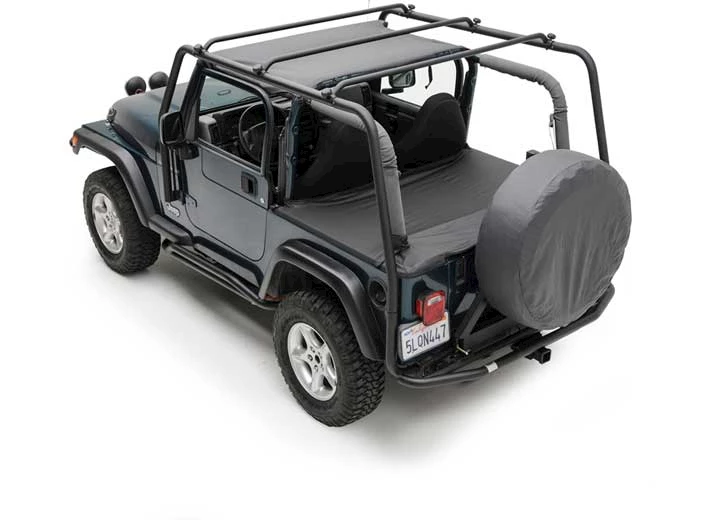 Smittybilt 97-06 WRANGLER TJ SRC ROOF RACK; 300 LB RATING; BLACK TEXTURED