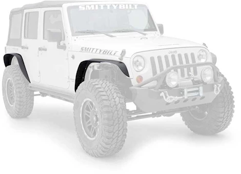 Smittybilt 07-18 WRANGLER JK XRC 4IN FENDER FLARES; SET OF 4; BLACK TEXTURED