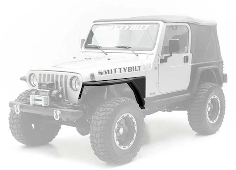 Smittybilt 97-06 WRANGLER TJ/LJ XRC ARMOR FRONT TUBE FENDERS W/3IN FLARE; BLACK TEXTURED