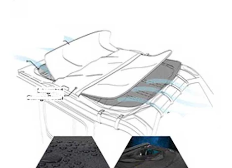 Smittybilt 18-C WRANGLER JL 4DR EXTENDED SHADE TOP W/SKYLIGHTS; BLACK MESH