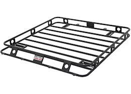 Smittybilt 18-c wrangler jl 4dr defender rack welded one-pc roof rack; textured black powder coat