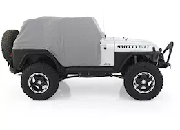 Smittybilt 92-06 wrangler yj/tj water-resistant cab cover w/door flaps; gray