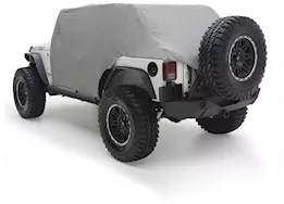 Smittybilt 07-18 wrangler jk 4dr water-resistant cab cover w/door flaps; gray